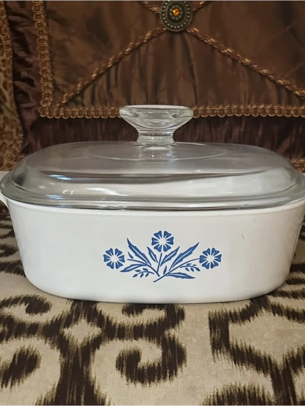 Vintage CorningWare Blue Cornflower 2-Qt Casserole with Glass Lid